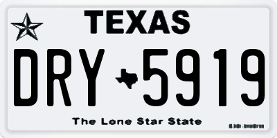 TX license plate DRY5919