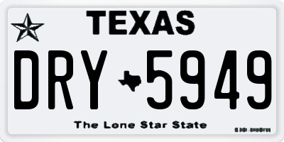 TX license plate DRY5949