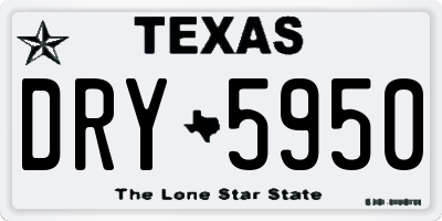 TX license plate DRY5950