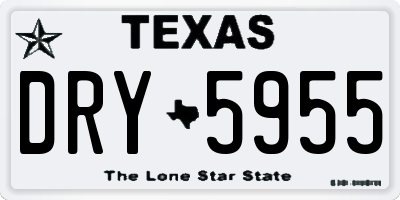 TX license plate DRY5955