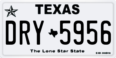 TX license plate DRY5956
