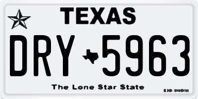 TX license plate DRY5963