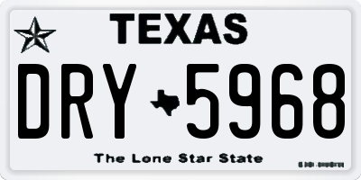 TX license plate DRY5968