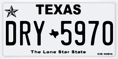 TX license plate DRY5970