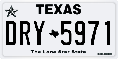 TX license plate DRY5971