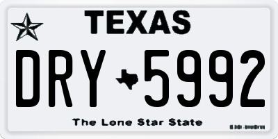TX license plate DRY5992