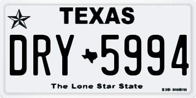 TX license plate DRY5994