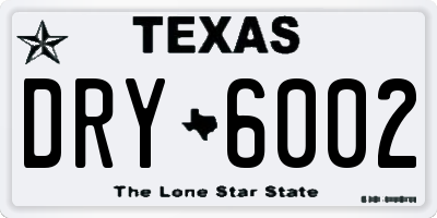 TX license plate DRY6002
