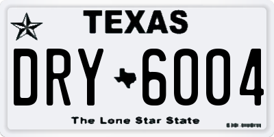 TX license plate DRY6004