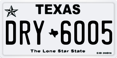 TX license plate DRY6005