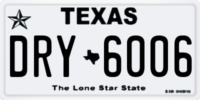 TX license plate DRY6006