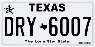 TX license plate DRY6007