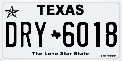 TX license plate DRY6018