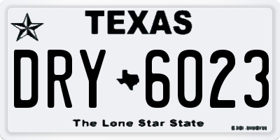 TX license plate DRY6023