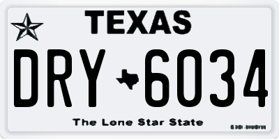 TX license plate DRY6034