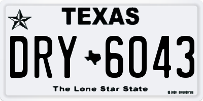TX license plate DRY6043
