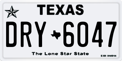 TX license plate DRY6047