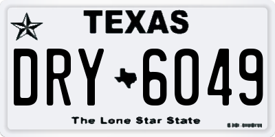 TX license plate DRY6049