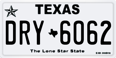 TX license plate DRY6062