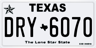 TX license plate DRY6070
