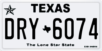 TX license plate DRY6074