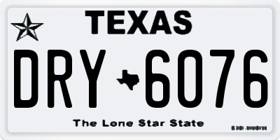 TX license plate DRY6076