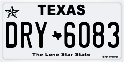 TX license plate DRY6083
