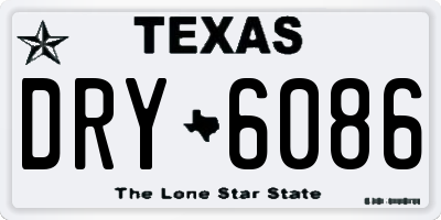 TX license plate DRY6086