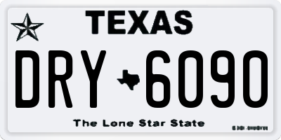 TX license plate DRY6090