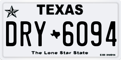 TX license plate DRY6094