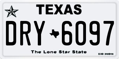 TX license plate DRY6097