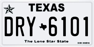TX license plate DRY6101