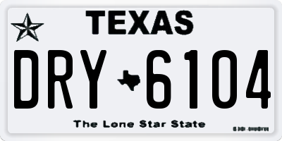 TX license plate DRY6104