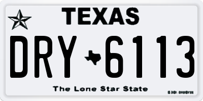 TX license plate DRY6113