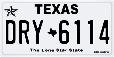 TX license plate DRY6114