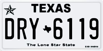 TX license plate DRY6119