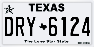TX license plate DRY6124