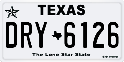 TX license plate DRY6126