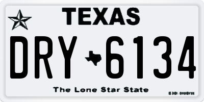 TX license plate DRY6134