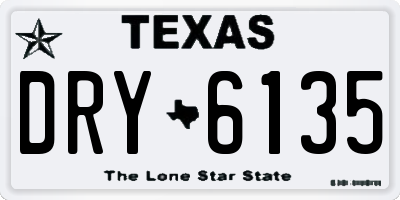 TX license plate DRY6135