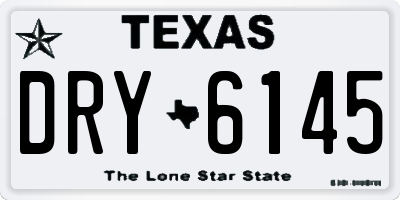TX license plate DRY6145