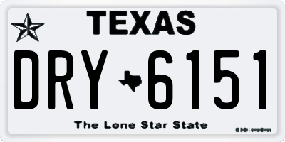 TX license plate DRY6151