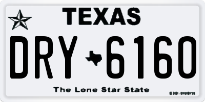TX license plate DRY6160