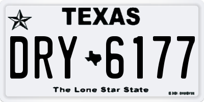 TX license plate DRY6177
