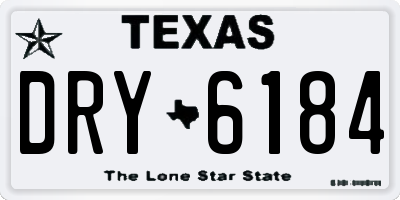 TX license plate DRY6184
