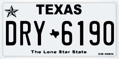 TX license plate DRY6190