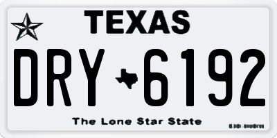 TX license plate DRY6192