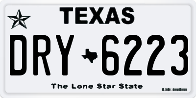 TX license plate DRY6223