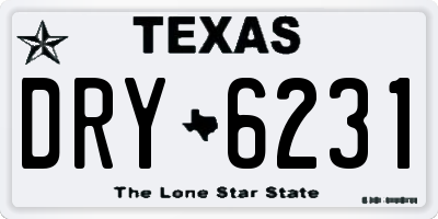 TX license plate DRY6231