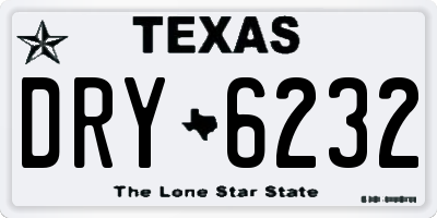 TX license plate DRY6232